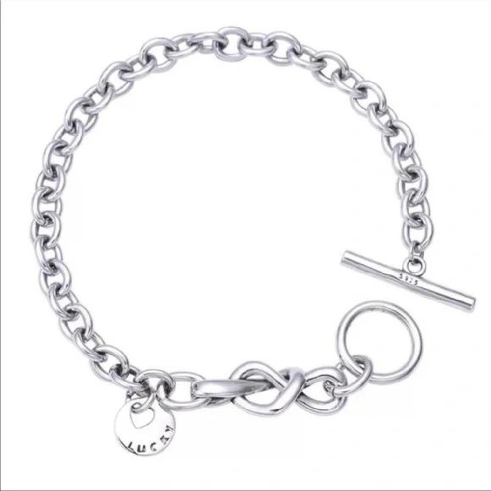 925 STERLING SILVER LOVE HEART BRACELET, NICE BRACELET, CUTE BRACELET - Picture 2 of 6